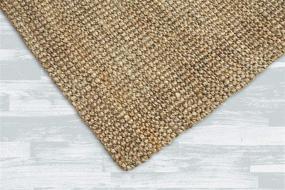 img 1 attached to 🏠 Ковровая дорожка Irongate Classic Jute Solid Handwoven Reversible Ribbed Jute - натуральная, 2' X 3': Качественная, экологически безопасная декоративная отделка для дома.