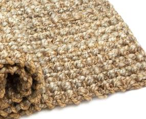 img 2 attached to 🏠 Ковровая дорожка Irongate Classic Jute Solid Handwoven Reversible Ribbed Jute - натуральная, 2' X 3': Качественная, экологически безопасная декоративная отделка для дома.