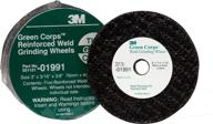 🔧 3m green corps reinforced weld grinding wheel (01991) – high-performance pack of 5 wheels, 3in x 3/16in x 3/8in logo