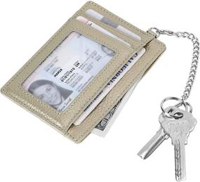 img 2 attached to 🔑 Genuine Leather Blocking Keychain: Essential Men's Accessory for Wallets, Card Cases & Money Organizers