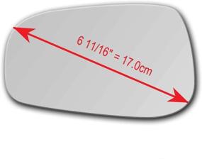 img 1 attached to 🔍 Enhanced Replacement Mirror Glass with Complete Adhesive for 2004 – 2006 Volvo S60 S80 V70 Left Driver Side View LH