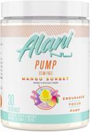 boost your workout with alani nu pump stim free pre-workout supplement - mango sorbet flavor, 30 servings logo