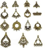 📿 lollibeads (tm) antiqued bronze earring chandelier kit: create stunning earring drops with 60 assorted pendant charms logo