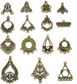 img 2 attached to 📿 LolliBeads (TM) Antiqued Bronze Earring Chandelier Kit: Create Stunning Earring Drops with 60 Assorted Pendant Charms