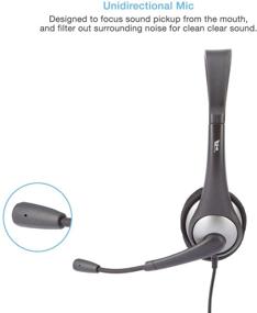 img 2 attached to 🎧 Cyber Acoustics AC-201 Silver Stereo Headset: Separate Headphone & Microphone Jacks, Ideal for K12 School Classroom and Education