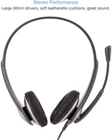 img 1 attached to 🎧 Cyber Acoustics AC-201 Silver Stereo Headset: Separate Headphone & Microphone Jacks, Ideal for K12 School Classroom and Education