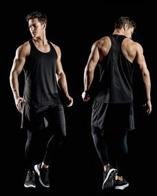 img 1 attached to 👕 ATHLIO Men's Dry Fit Muscle Workout Tank Tops - 3 Pack, Y-Back Bodybuilding Gym Shirts for Athletic Fitness