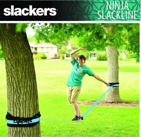 img 3 attached to Slackers 50-Feet Slackline Classic Set: Learn with Bonus Teaching Line, Assorted Colors