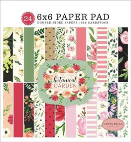 img 1 attached to 🌸 Carta Bella Paper Company Botanical Garden 6x6 Pad - Pink, Green, Black, Red, Cream Shades for Versatile Craft Projects