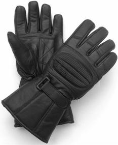 img 3 attached to 🧤 Leather Gauntlet Winter Biker Gloves for Men - Windproof & Heavy Duty