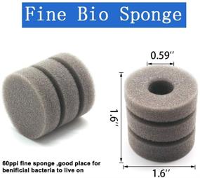 img 2 attached to Optimized Aihotim Submersible Foam Filter, Ultra Mini Aquarium Single Sponge Filter, Whisper Quiet Fish Tank Filter, for Small Fish Tank 0.5-5 Gallon, Ideal for Freshwater and Saltwater Environments