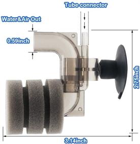 img 3 attached to Optimized Aihotim Submersible Foam Filter, Ultra Mini Aquarium Single Sponge Filter, Whisper Quiet Fish Tank Filter, for Small Fish Tank 0.5-5 Gallon, Ideal for Freshwater and Saltwater Environments