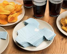 img 3 attached to Adorable Baby Shower Pajama Theme Napkins in Blue - 50-Pack Delights