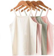lotuscomfort the essential cami: toddler 4 pack premium camisole tank tops - super soft & breathable undershirts for young girls logo