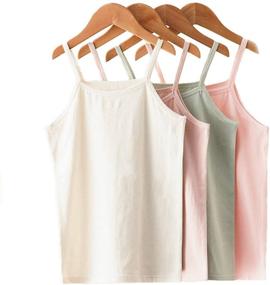 img 1 attached to LotusComfort The Essential Cami: Toddler 4 Pack Premium Camisole Tank Tops - Super Soft & Breathable Undershirts for Young Girls