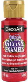 img 2 attached to 🎨 2-Ounce True Red DecoArt Americana Gloss Enamel Paint (DAG129-30)