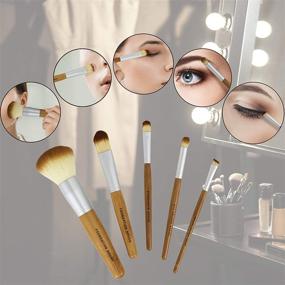 img 2 attached to 💄 Bamboo Naturals Makeup Brushes: 5 Essential Brushes for Flawless Makeup Application