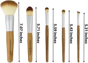 img 3 attached to 💄 Bamboo Naturals Makeup Brushes: 5 Essential Brushes for Flawless Makeup Application