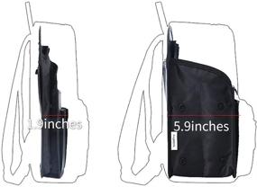 img 1 attached to 🎒 Black Nylon Backpack Organizer Insert for Women - Foldable MCM Divider for Rucksack, Shoulder Bag