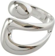 💍 stylish adjustable double lines sterling silver ring: fine jewelry for women's parties logo