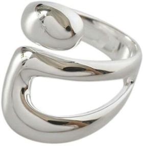 img 4 attached to 💍 Stylish Adjustable Double Lines Sterling Silver Ring: Fine Jewelry for Women's Parties