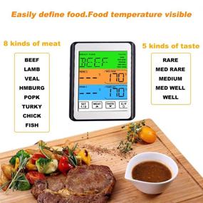 img 3 attached to TLX Digital Meat Thermometer - Smart Oven-Safe Kitchen Food Cooking Thermometer with Timer Mode for Deep Frying, Baking, BBQ, Grill, and Smoker (Color Screen)