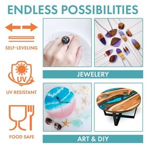 img 3 attached to 16 oz SmartArt Epoxy Resin Kit | Easy to Use, Crystal Clear, Super Glossy, Durable, UV Resistant | Ideal for Arts & Crafts, Jewelry, Tabletops, Casting Molds, DIY | 8 oz + 8 oz