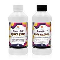 16 oz smartart epoxy resin kit | easy to use, crystal clear, super glossy, durable, uv resistant | ideal for arts & crafts, jewelry, tabletops, casting molds, diy | 8 oz + 8 oz logo