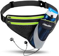 👜 hlomom fanny pack for men/women with water bottle holder, adjustable strap running belt hydration waist pack & crossbody fanny pack with large waterproof pockets - fits all cellphones logo