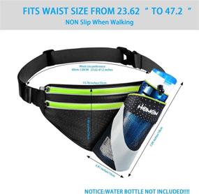 img 2 attached to 👜 HLOMOM Fanny Pack for Men/Women with Water Bottle Holder, Adjustable Strap Running Belt Hydration Waist Pack & Crossbody Fanny Pack with Large Waterproof Pockets - Fits All Cellphones