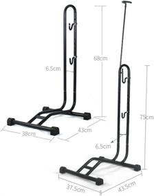 img 3 attached to 🚲 Vaughen L-shape Bicycle Floor Parking Rack Stand – 3-in-1 Bike Frame Holder for Efficient Mountain and Road Bike Storage in Indoor and Outdoor Garage and Nook Areas