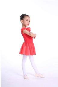 img 1 attached to 👗 Adorable Flutter Sleeves Leotard Skirted Clothing for Active Toddlers