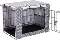 🐶 waterproof heavy duty dog crate cover for xl wire crates - indoor & outdoor protection- grey логотип