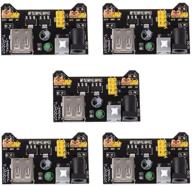 🔌 hiletgo 5pcs power supply module for mb102 prototype breadboard - 3.3v/5v, dc 6.5-12v or usb power supply logo