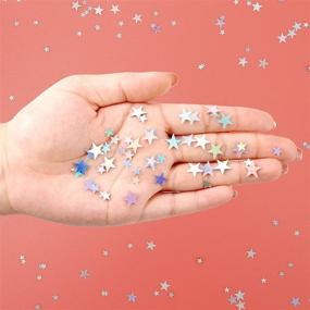 img 1 attached to ✨ 7000pcs Glitter Stars Confetti Table Decorations for Party, Happy Birthday & Bridal Shower Centerpieces - Glitter Silver Multicolor