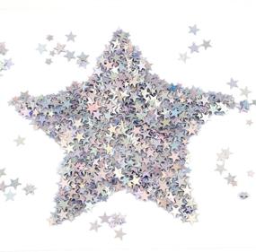 img 4 attached to ✨ 7000pcs Glitter Stars Confetti Table Decorations for Party, Happy Birthday & Bridal Shower Centerpieces - Glitter Silver Multicolor