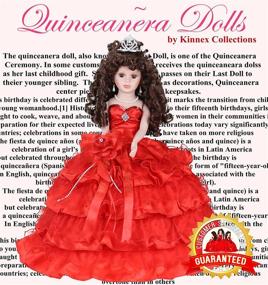 img 4 attached to 18-inch Red Porcelain Quinceanera Umbrella Last Doll Muneca Centerpiece - KK18729-14