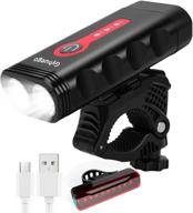 bike light set - 4200 lumens, usb rechargeable front and back bicycle light, waterproof safety cycling riding tailights flashlight - 5200mah logo