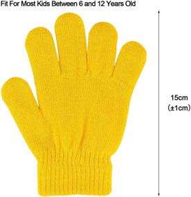 img 3 attached to 🧤 Winter Stretchy Knitted Fingers Boys' Accessories – MENOLY