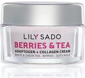 img 4 attached to 🍓 LILY SADO BERRIES & TEA Adaptogen + Collagen Anti-Aging Moisturizer Cream - Antioxidant-Rich Facial Lotion with Soluble Collagen for Wrinkle Reduction, Hydration, Firmness & Skin Radiance