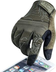 img 1 attached to 🧤 High Dexterity Full Finger Touch Screen Gloves for Motorcycle Riding and Shooting