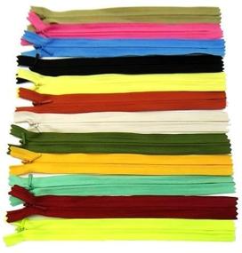 img 3 attached to 🔌 JST 48 Pcs Assorted Color 9 Inch Invisible Zippers for Sewing Craft - Closed End, High-Quality Clothing Accessories in 24 Vibrant Colors