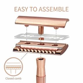 img 2 attached to 🌹 Bambaw Rose Gold Safety Razor: Eco-Friendly, Waste-Free Shaving Solution for Women
