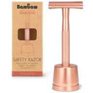 🌹 bambaw rose gold safety razor: eco-friendly, waste-free shaving solution for women logo