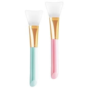 img 4 attached to 🖌️ 2 PCS Silicone Face Mask Brushes - Ultimate Facial Applicator Tools for Effortless Mask and Makeup Application