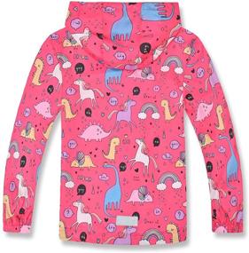 img 3 attached to Top-rated MGEOY Girls Rain Jackets: Lightweight, Waterproof Hooded Cotton Raincoats for Kids