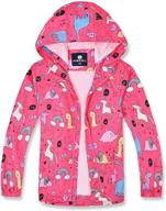 top-rated mgeoy girls rain jackets: lightweight, waterproof hooded cotton raincoats for kids logo