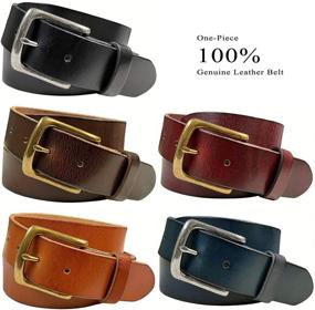 img 3 attached to Morgan Casual Grain Leather Black Men's Accessories and Belts