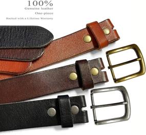 img 1 attached to Morgan Casual Grain Leather Black Men's Accessories and Belts