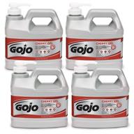 🍒 gojo cherry gel pumice hand cleaner: heavy-duty cherry scented gel with pumice, 1/2 gallon pump bottle - pack of 4 (2356-04) logo